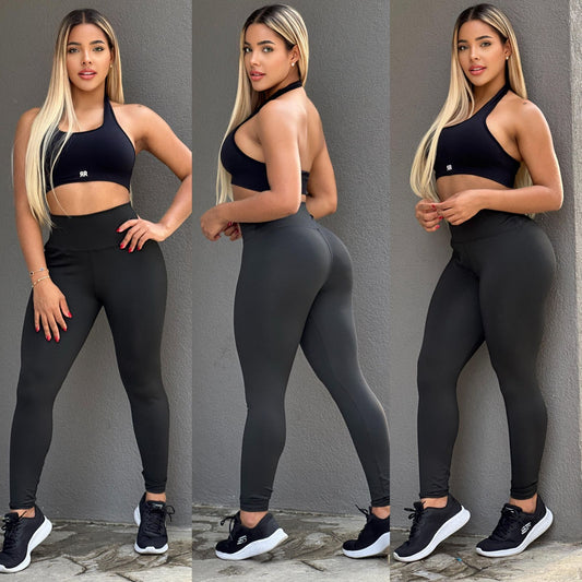Leggings deportivos de tela suplex para mujer